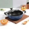 Vinod Cookware Cookware Vinod Zest Non-Stick Deep Kadai With Lid 1 Vinod Cookware Cookware Vinod Zest Non-Stick Deep Kadai With Lid