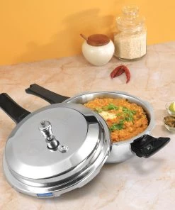 Vinod Cookware Vinod Platinum Triply Deep Pan Pressure Cooker (Induction Friendly)