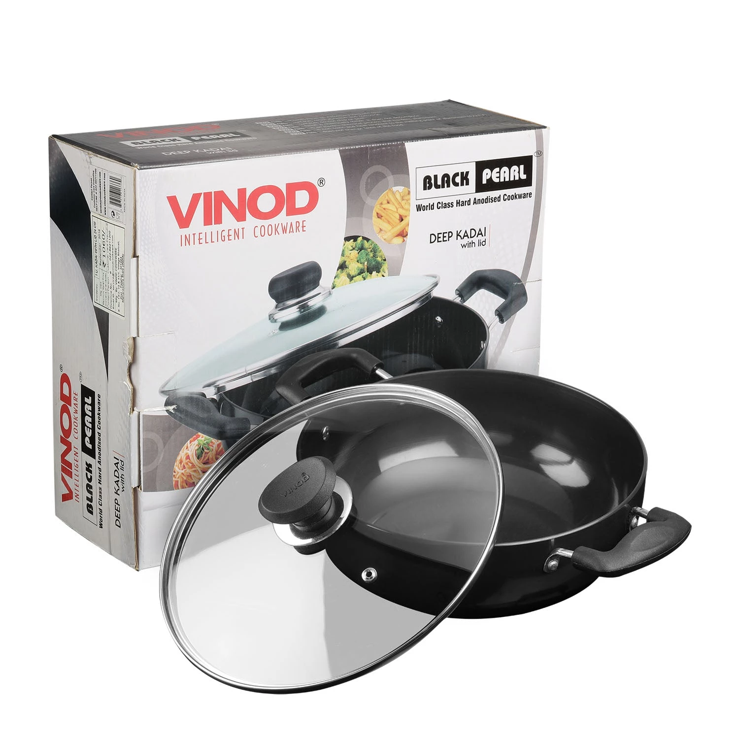 Vinod Cookware Vinod Hard Anodised Deep Kadai With Lid Cookware 7 Vinod Cookware Vinod Hard Anodised Deep Kadai With Lid Cookware