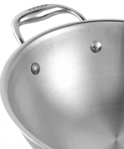 Vinod Cookware Vinod Platinum Triply Stainless Steel Kadai With Lid Cookware