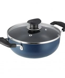 Vinod Cookware Cookware Vinod Zest Non-Stick Deep Kadai With Lid