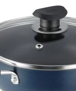 Vinod Cookware Cookware Vinod Zest Non-Stick Deep Kadai With Lid