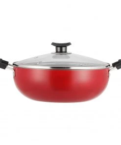 Vinod Cookware Vinod Zest Non Stick Deep Kadai With Lid (Induction Friendly)
