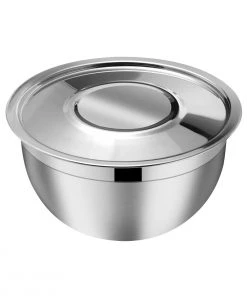 Vinod Cookware Vinod - Kraft Stainless Steel Serving Bowl With Lid Kraft Serveware