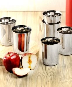 Vinod Cookware Vinod - Kraft Pari Glass Set - 6 Pc Kraft Serveware