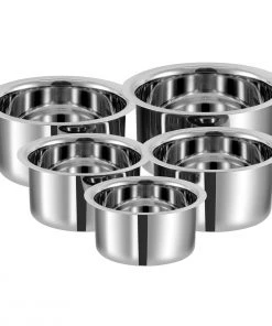 Vinod Cookware Vinod - Kraft Stainless Steel 5 Pc Tope Set