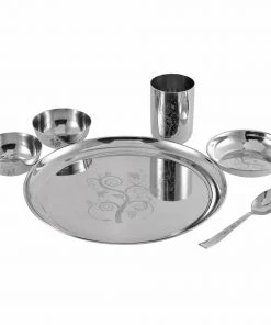 Vinod Cookware Kraft Serveware Vinod - Kraft Radiant Thali Set - 6 Pc