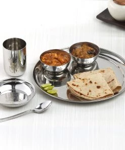 Vinod Cookware Kraft Serveware Vinod - Kraft Radiant Thali Set - 6 Pc