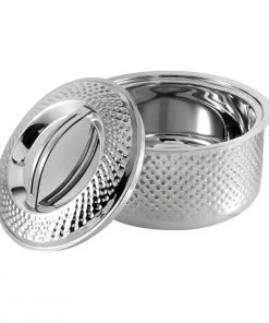 Vinod Cookware Vinod - Kraft Stainless Steel Hammered Casserole 11 Vinod Cookware Vinod - Kraft Stainless Steel Hammered Casserole