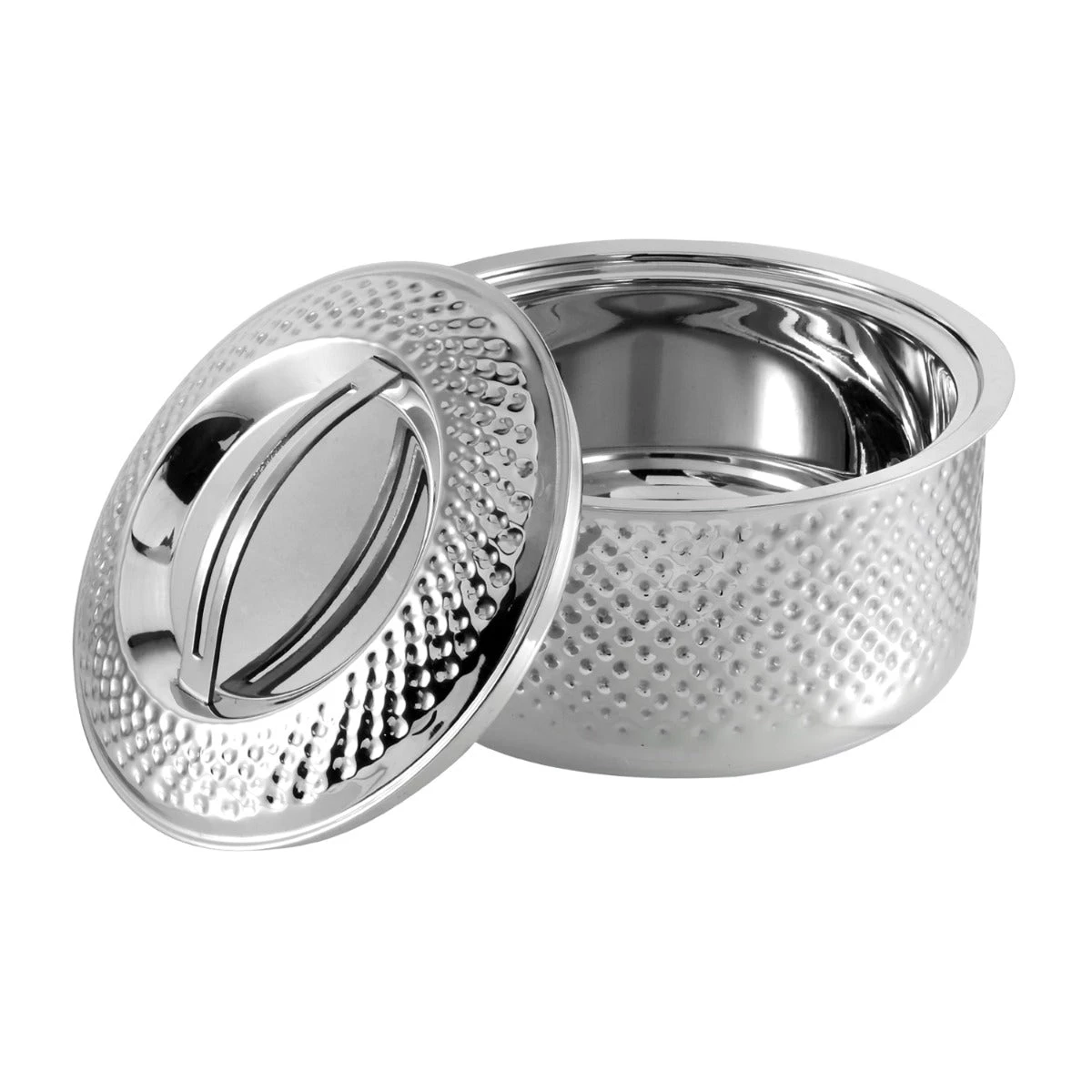 Vinod Cookware Vinod - Kraft Stainless Steel Hammered Casserole 5 Vinod Cookware Vinod - Kraft Stainless Steel Hammered Casserole