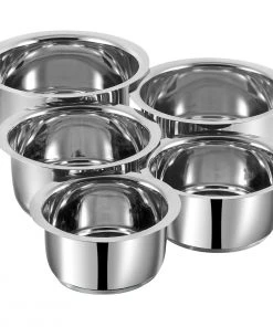 Vinod Cookware Cookware Vinod Stainless Steel 5 Pc Tope Set (Induction Friendly)