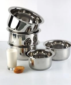 Vinod Cookware Cookware Vinod Stainless Steel 5 Pc Tope Set (Induction Friendly)