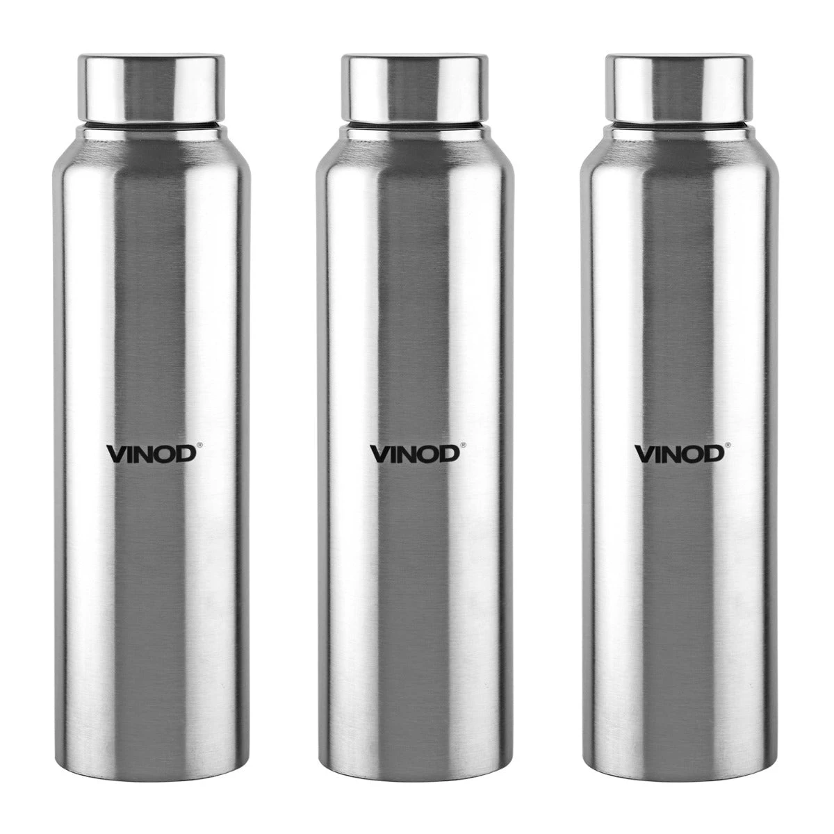Vinod Cookware Vinod Frost Stainless Steel Bottle 3pc Set 4 Vinod Cookware Vinod Frost Stainless Steel Bottle 3pc Set