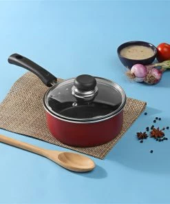 Vinod Cookware Cookware Vinod Zest Non Stick Saucepan With Lid (Induction Friendly)