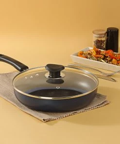 Vinod Cookware Vinod Zest Non Stick Deep Fry Pan With Lid Cookware