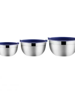 Vinod Cookware Vinod - Kraft Stainless Steel Serve And Storage Set - 3 Pc Kraft Serveware 12 Vinod Cookware Vinod - Kraft Stainless Steel Serve And Storage Set - 3 Pc Kraft Serveware