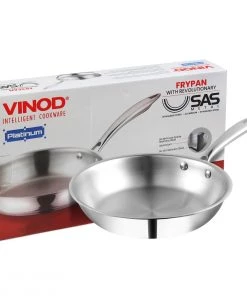 Vinod Cookware Cookware Vinod Platinum Triply Stainless Steel Frypan (Induction Friendly) 15 Vinod Cookware Cookware Vinod Platinum Triply Stainless Steel Frypan (Induction Friendly)