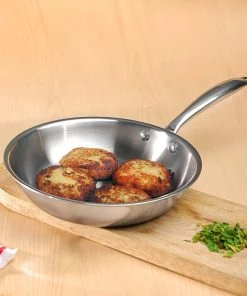 Vinod Cookware Cookware Vinod Platinum Triply Stainless Steel Frypan (Induction Friendly)