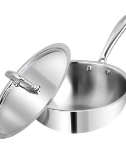 Vinod Cookware Vinod Platinum Triply Stainless Steel Deep Frypan (Induction Friendly) Cookware