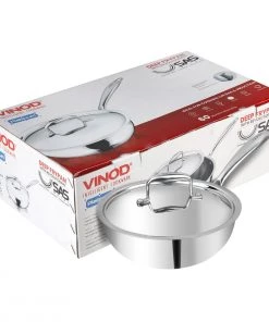 Vinod Cookware Vinod Platinum Triply Stainless Steel Deep Frypan (Induction Friendly) Cookware