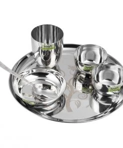 Vinod Cookware Kraft Serveware Vinod - Kraft Patterned Thali Set - 6 Pc