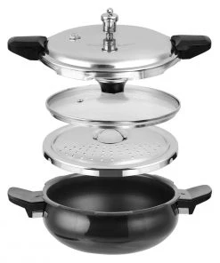 Vinod Cookware Pressure Cookers Vinod - Kraft Hard Anodised Magic Pressure Cooker (Induction Friendly) 16 Vinod Cookware Pressure Cookers Vinod - Kraft Hard Anodised Magic Pressure Cooker (Induction Friendly)