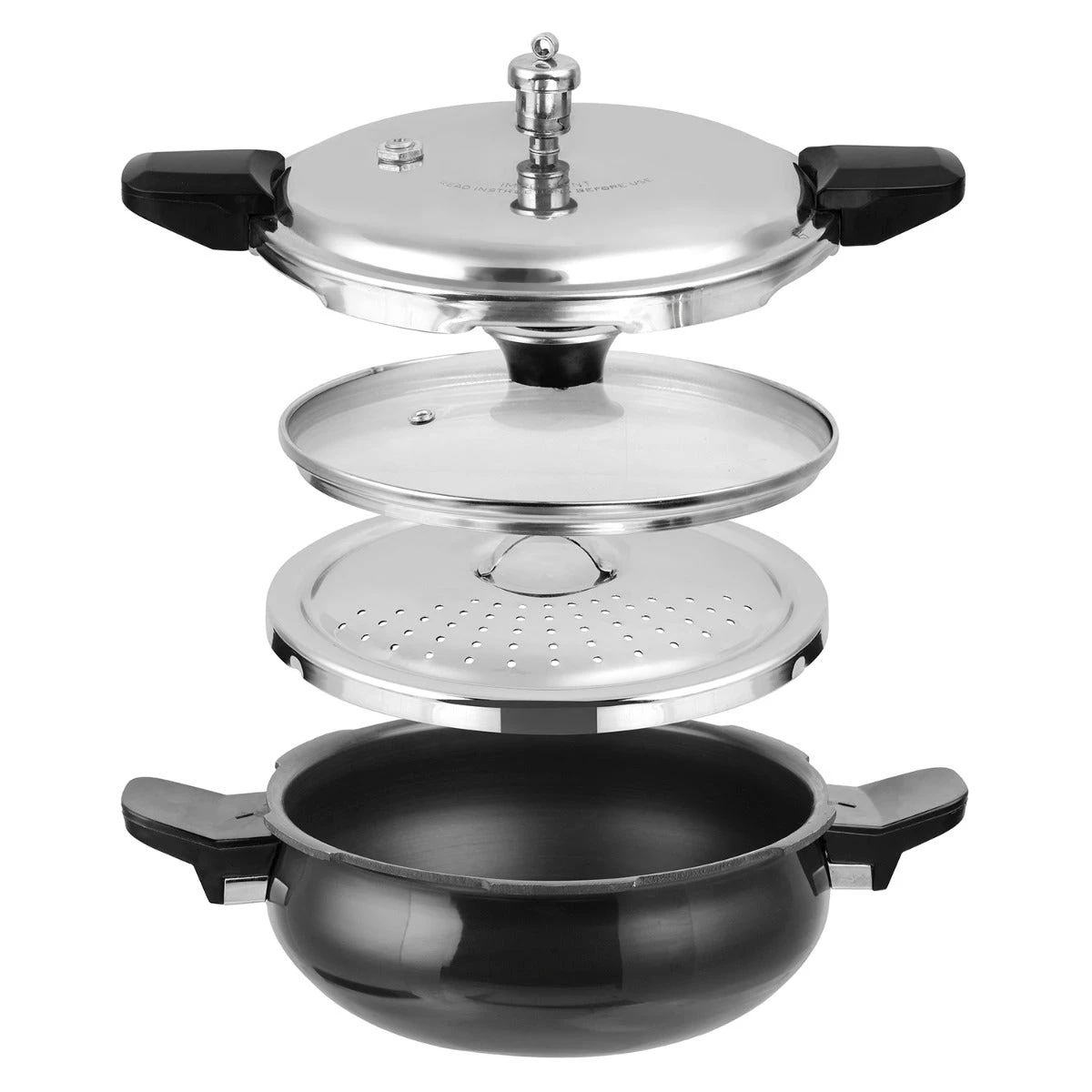 Vinod Cookware Pressure Cookers Vinod - Kraft Hard Anodised Magic Pressure Cooker (Induction Friendly) 5 Vinod Cookware Pressure Cookers Vinod - Kraft Hard Anodised Magic Pressure Cooker (Induction Friendly)