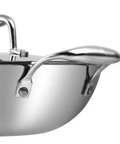 Vinod Cookware Vinod Platinum Triply Stainless Steel X Kadai (Induction Friendly) Cookware