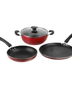 Vinod Cookware Vinod Zest Inducto 3 Piece Combo Set (Induction Friendly)