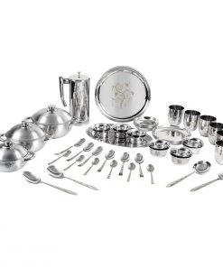 Vinod Cookware Kraft Serveware Vinod - Kraft Patterned Dinner Set - 51 Pc + 6 Vati Free