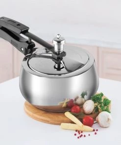 Vinod Cookware Vinod Europa Stainless Steel Handi Shape Inner Lid Pressure Cooker (Induction - Friendly) Pressure Cookers