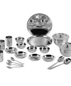 Vinod Cookware Vinod - Kraft Dinner Set - 24 Pc Kraft Serveware