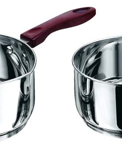 Vinod Cookware Cookware Vinod Milkpan 2 Piece Set 1 L & 1.6 L (Induction Friendly)