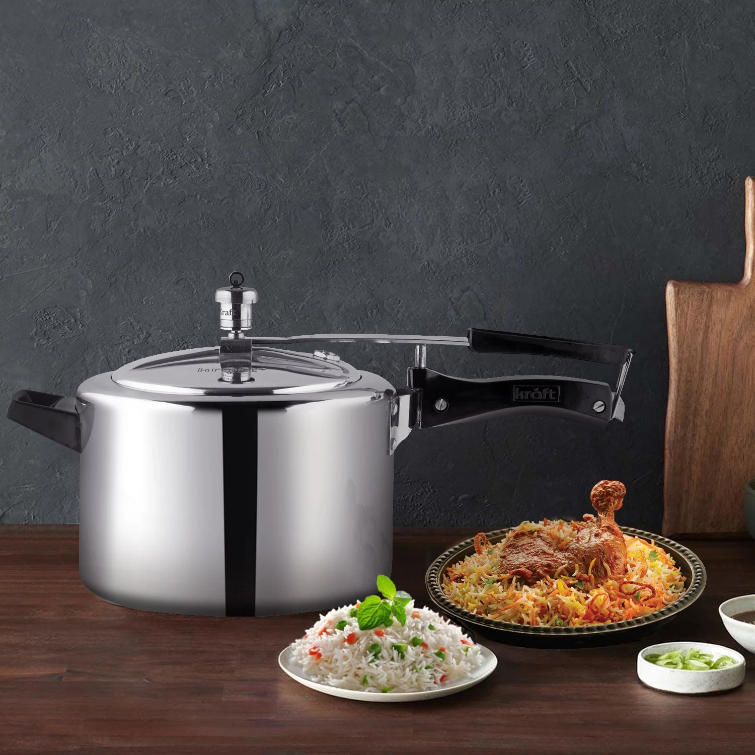 Vinod Cookware Vinod - Kraft Aluminum Classic Inner Lid Pressure Cooker (Induction Friendly) Pressure Cookers 10 Vinod Cookware Vinod - Kraft Aluminum Classic Inner Lid Pressure Cooker (Induction Friendly) Pressure Cookers