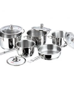 Vinod Cookware Cookware Vinod Stainless Steel Tuscany Combo Set With Lid (Induction Friendly)