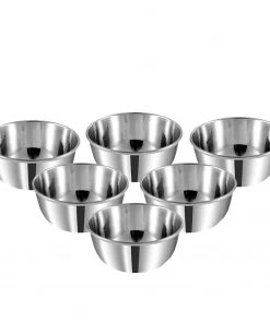 Vinod Cookware Vinod - Kraft Stainless Steel Regal Vati/Katori Set Of 12 Pc Kraft Serveware