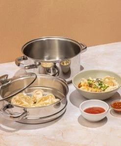 Vinod Cookware Vinod Stainless Steel 2 Tier Steamer With Lid (Induction Friendly) Cookware