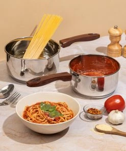 Vinod Cookware Cookware Vinod Milkpan 2 Piece Set 1 L & 1.6 L (Induction Friendly)