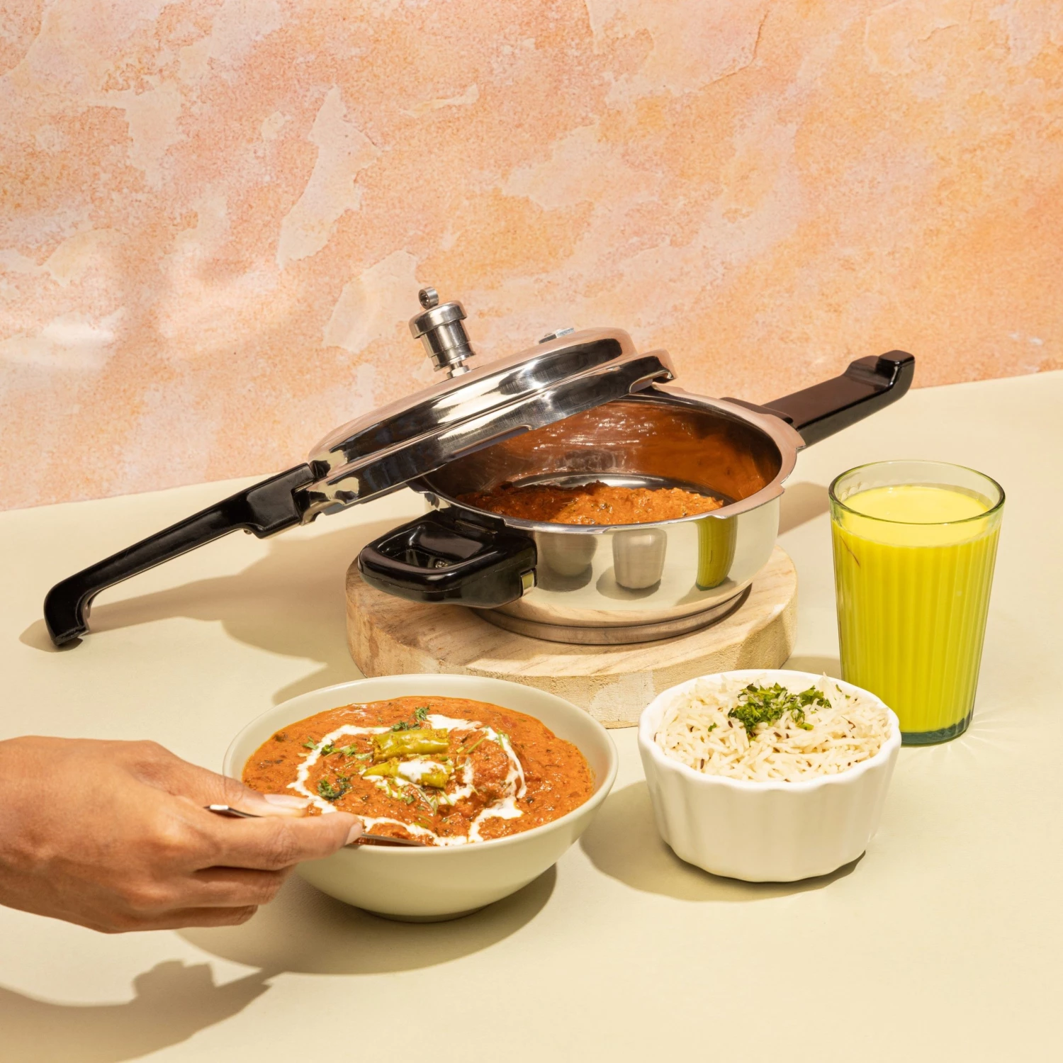 Vinod Cookware Vinod Stainless Steel Deep Pan Pressure Cooker With Lid (Induction Friendly) 11 Vinod Cookware Vinod Stainless Steel Deep Pan Pressure Cooker With Lid (Induction Friendly)