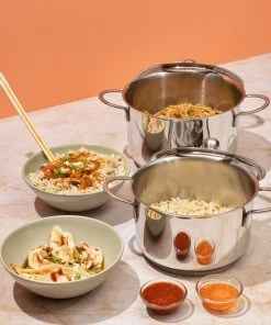 Vinod Cookware Cookware Vinod Stainless Steel Tuscany Combo Set With Lid (Induction Friendly)