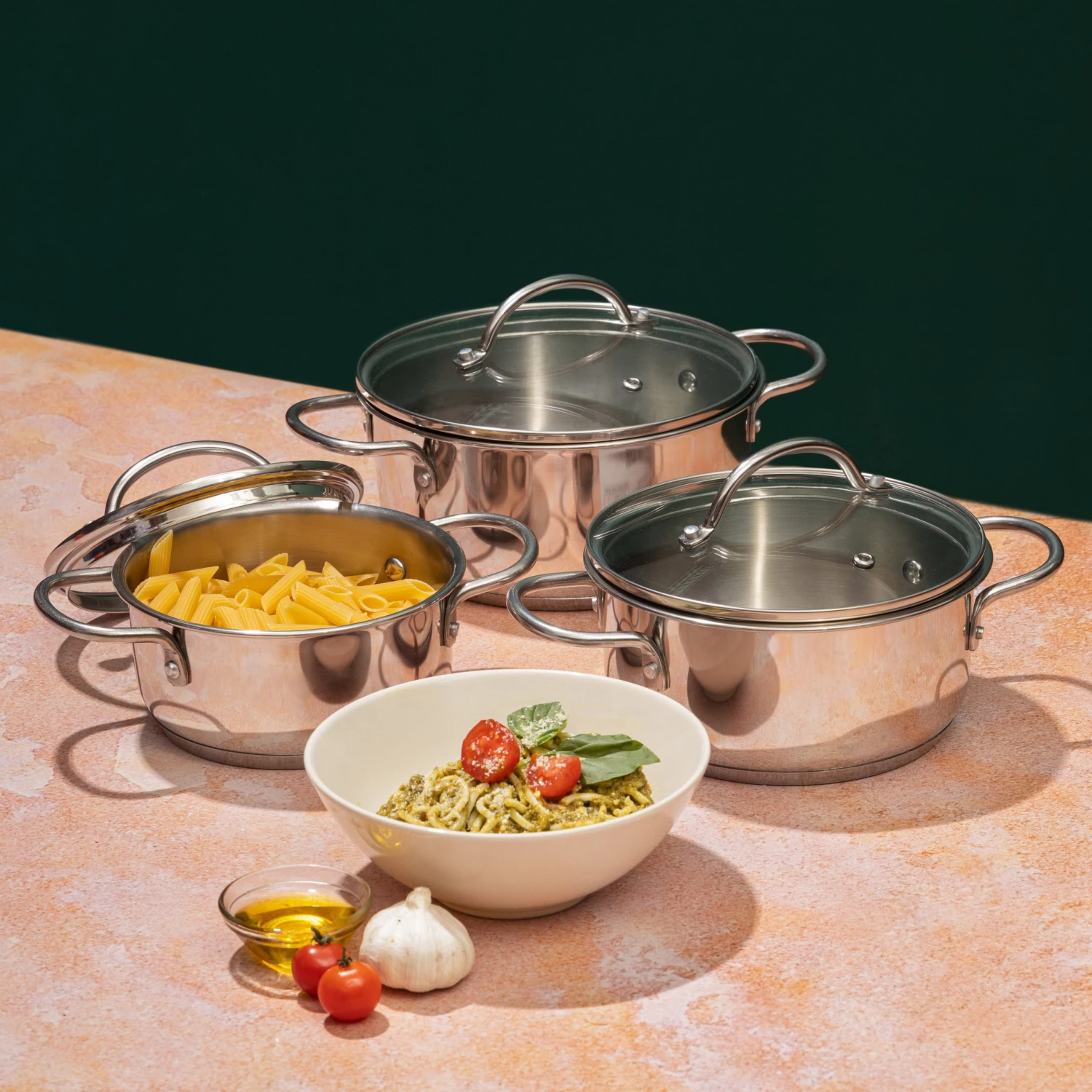 Vinod Cookware Vinod Stainless Steel Turin Cookware Set (Induction Friendly) 5 Vinod Cookware Vinod Stainless Steel Turin Cookware Set (Induction Friendly)