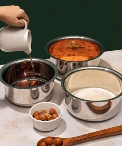 Vinod Cookware Cookware Vinod 3 Pc Stainless Steel Capsule Bottom - (14, 15, 16 Cm)