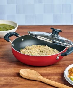 Vinod Cookware Vinod Zest Non Stick Kadai With Lid (Induction Friendly) Cookware