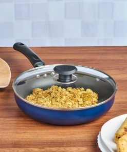 Vinod Cookware Vinod Zest Non Stick Deep Fry Pan With Lid Cookware