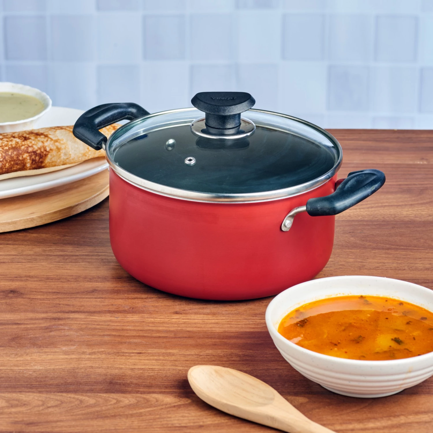 Vinod Cookware Vinod Zest Non Stick Casserole With Lid (Induction Friendly) 4 Vinod Cookware Vinod Zest Non Stick Casserole With Lid (Induction Friendly)
