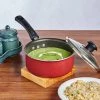 Vinod Cookware Cookware Vinod Zest Non Stick Saucepan With Lid (Induction Friendly)
