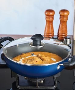 Vinod Cookware Vinod Zest Non Stick Kadai With Lid Cookware
