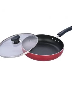 Vinod Cookware Vinod Zest Non Stick Deep Frypan With Glass Lid (Induction Friendly) Cookware