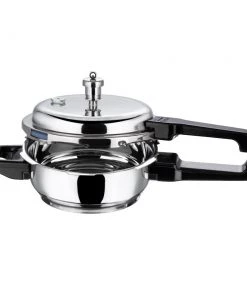 Vinod Cookware Vinod Platinum Triply Deep Pan Pressure Cooker (Induction Friendly) 11 Vinod Cookware Vinod Platinum Triply Deep Pan Pressure Cooker (Induction Friendly)