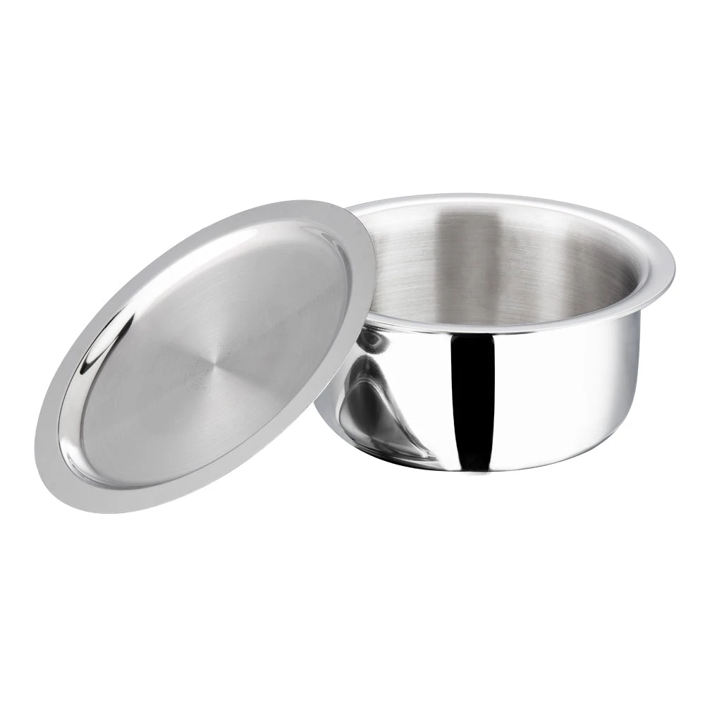 Vinod Cookware Vinod Platinum Triply Stainless Steel Tope With Lid (Induction Friendly) Cookware 3 Vinod Cookware Vinod Platinum Triply Stainless Steel Tope With Lid (Induction Friendly) Cookware